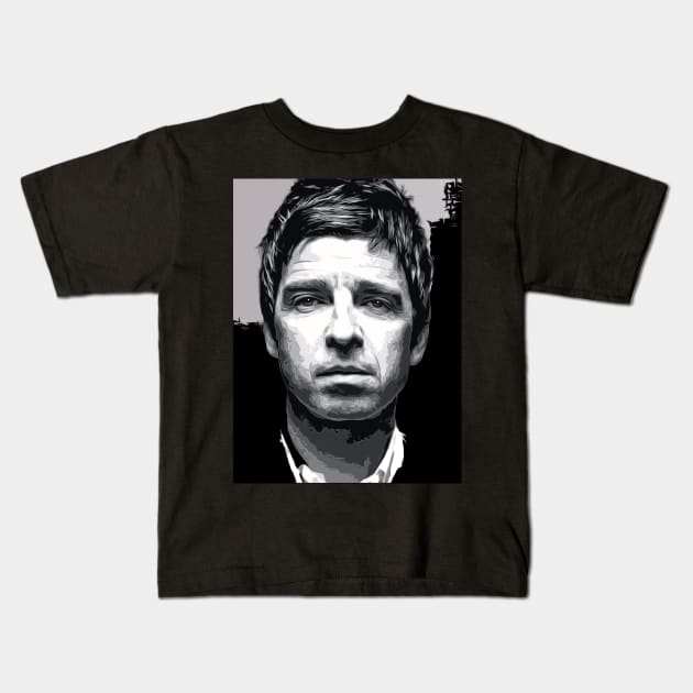 Noel Gallagher Kids T-Shirt by SiSuSiSu